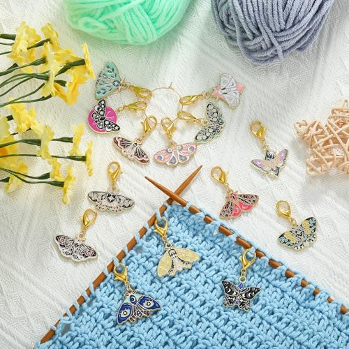 Butterfly Knitting Stitch Markers for Crocheting (16 Count)