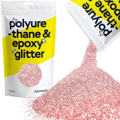 Resin Glitter Light Rose Gold 100g Chunky (3.5274 Ounce)