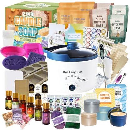2-in-1 Candle & Soap Making Kit for Adults Begineers DIY Craft Kit