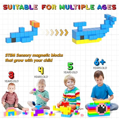 54 PCS Magnetic Blocks (54 Count)
