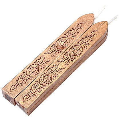 5Pcs Dark Golden Sealing Wax Sticks with Wicks for Wax Seal Stamp (5 Count)