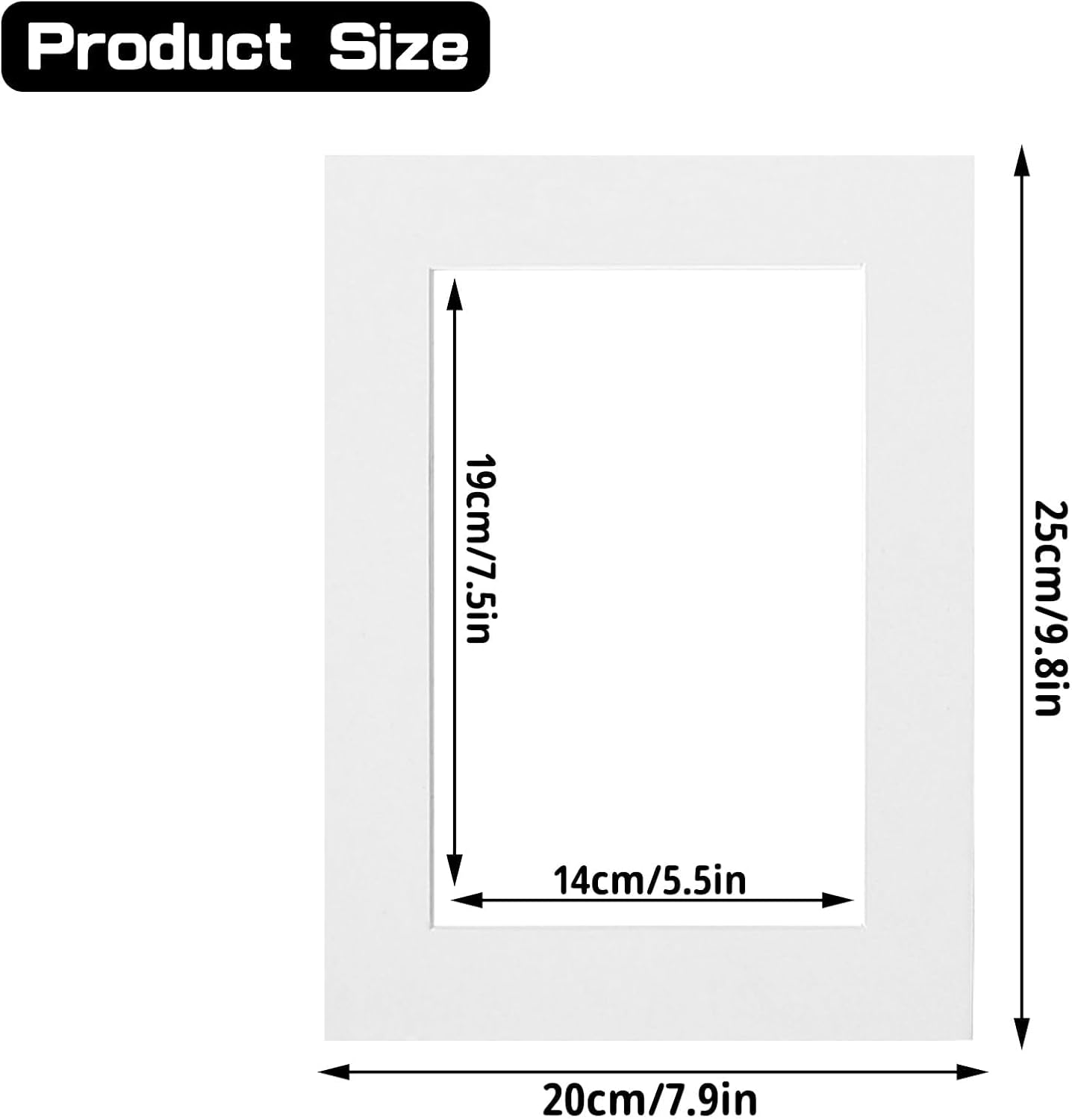 18 Pack Picture Mats, 8x10 for 6x8 Picture Frame Mats, Acid Free Core Bevel Cut Picture Frame Mattes for Photos Artworks Prints (White)