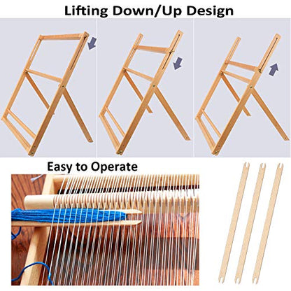 25.2" H x 19.3" W Weaving Loom with Stand for Adults