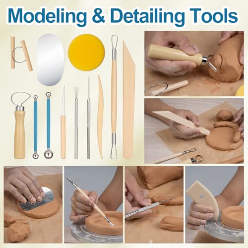 12 Pcs Polymer Clay Sculpting Tools Kit for Adults