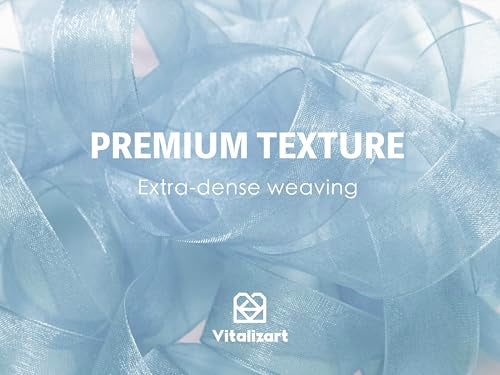 Baby Blue Organza Ribbon 1" x 30 Yd Sheer Gift Wrapping Ribbon (3 Count)
