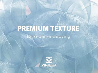 Baby Blue Organza Ribbon 1" x 30 Yd Sheer Gift Wrapping Ribbon (3 Count)