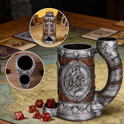 Dice Tower Mug DND Dice Rolling Tower with 7 PCS Dice Set