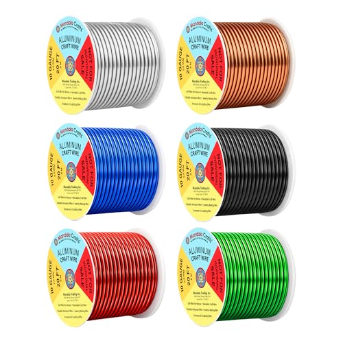 10 GA Black Red Green Assorted Anodized Aluminum Craft Wire