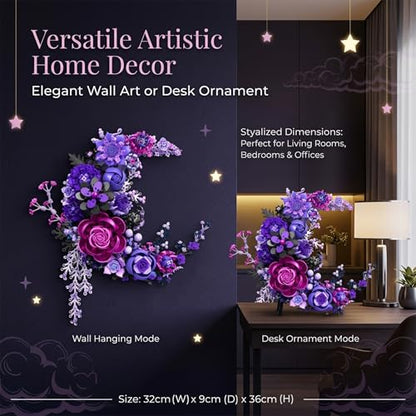 Purple Moon Flower Building Set