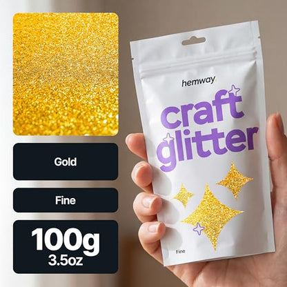 Craft Glitter Gold 100g Fine Glitter (3.5 Ounce)