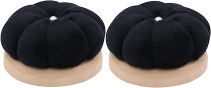 Uxney Pin Cushion,Wooden Sewing Pin Cushion Pincushion Needle Cushion for Sewing Quilting Needlework DIY Crafts(Black,2 PCS)