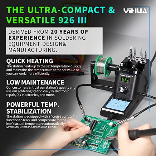926 III 60W Digital Display Soldering Iron Station Kit w 2 Helping Hands