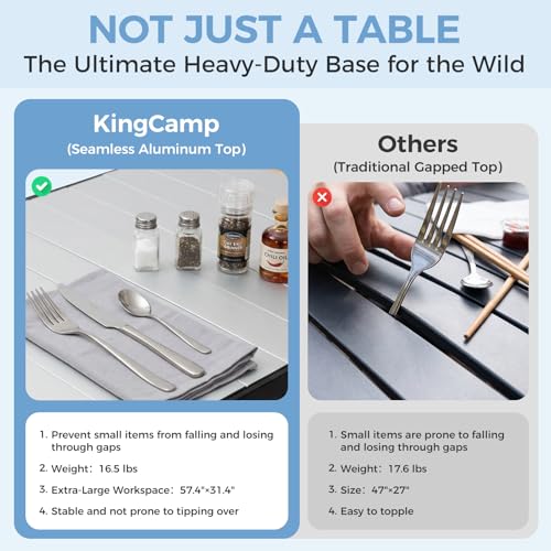 57.4" Oversized Folding Camping Table