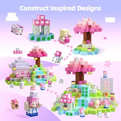 Magnetic Building Blocks Princess Castle for Girls Age 3+ Year Old (48 Count)