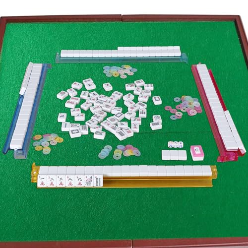 166 Tiles Mah Jongg Set American Mahjong 4 Color Pushers