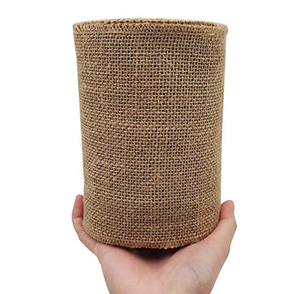 6" Natural Burlap Fabric Roll 10 Yards Jute Ribbon (30 Foot)