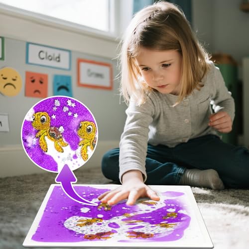 Liquid Sensory Floor Tiles for Toddlers 3+ (6 Count)