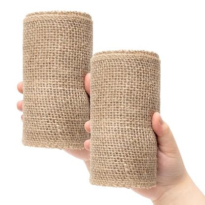 Natural Burlap Fabric Roll 10 Yards (2 Count)