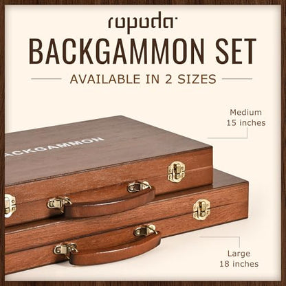 Sapele Wood Backgammon Board Game Set
