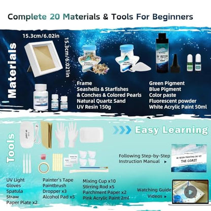 Crafts for Adults Zen Ocean Resin Art Kit