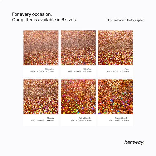 Resin Glitter Bronze Brown Holographic 100g Super Chunky (3.5 Ounce)