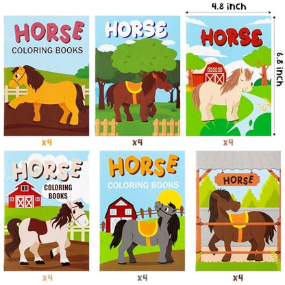 24pcs Horse Party Coloring Books (24 Count)