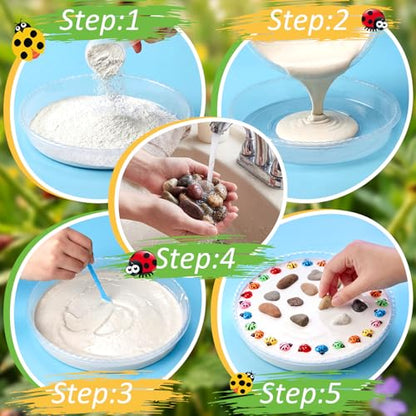 12 Kit DIY Stepping Stone Mold 10 Inch for Garden (12 Count)