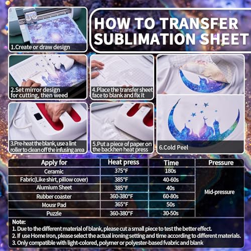 Crystal Sublimation Ink Sheets Marble Sublimation Transfer Sheets for Heat Press Machine