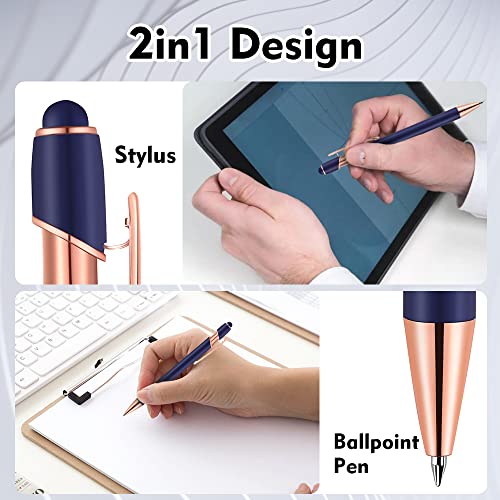 12 PCS 2 in 1 Stylus Ballpoint Pen with Stylus Tip (12 Count)
