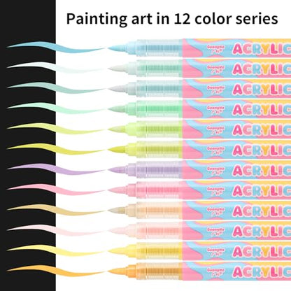 kander Guangna Acrylic Paint Markers 12 Colors (12 Count)