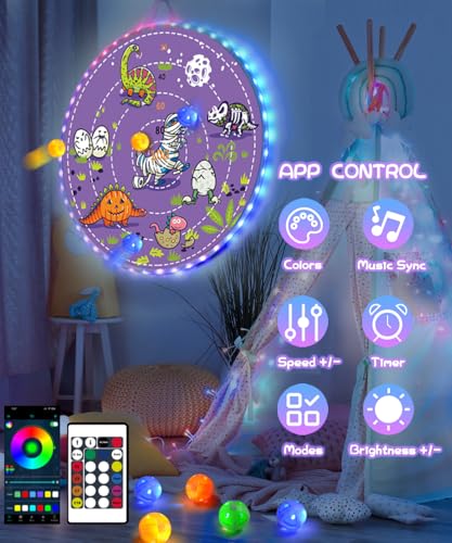2 in 1 29" Large LED Dart Board for Kids (6 Count)