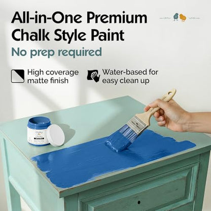 Navy Blue 32 Fl Oz Chalk Paint for Furniture All in One