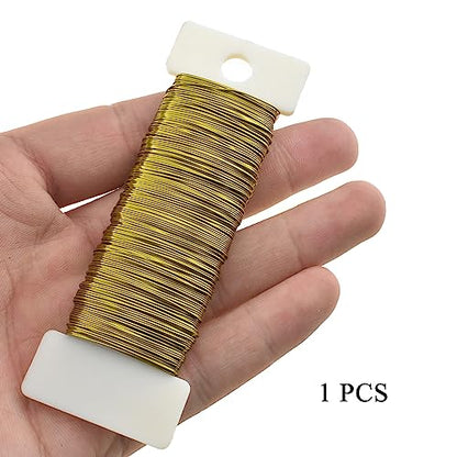 26Gauge Golden Metal Floral Wire