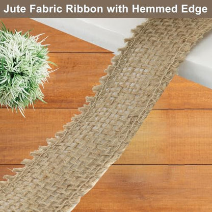 1" Wide Natural Burlap Fabric Roll