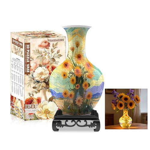 3D Puzzle Vase for Adults with 164 Plastic Pieces (164 Count)