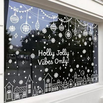 Christmas Window Stencils for Glass Christmas Village Stencil (7 Count)