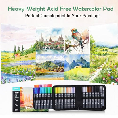 Watercolor Pens Set (48 Count)