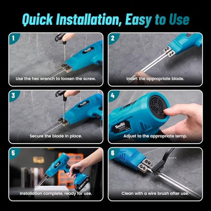 Cordless Foam Cutter with 2x21V 2000mAh Batteries
