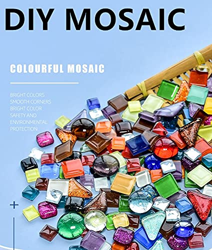500g Mixed Color Irregular Crystal Mosaic Tiles (17.6 Ounce)