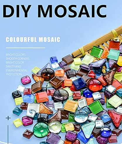 500g Mixed Color Irregular Crystal Mosaic Tiles (17.6 Ounce)