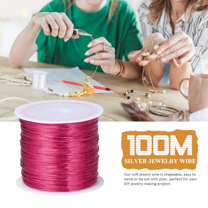 328FT 26 Gauge Jewelry Wire for Jewelry Making Copper Metal Wire for Crafts (328 Foot)