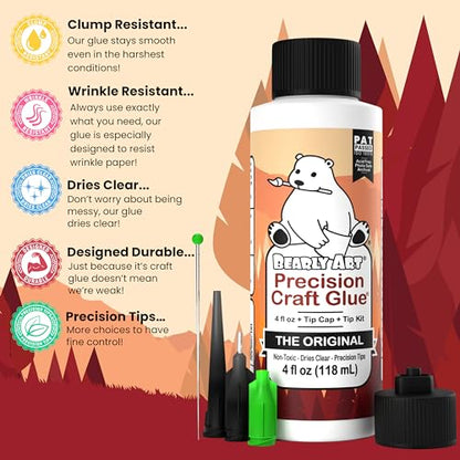 Precision Craft Glue Original 4 fl oz with Tip Kit Archival (4 Fl Oz)