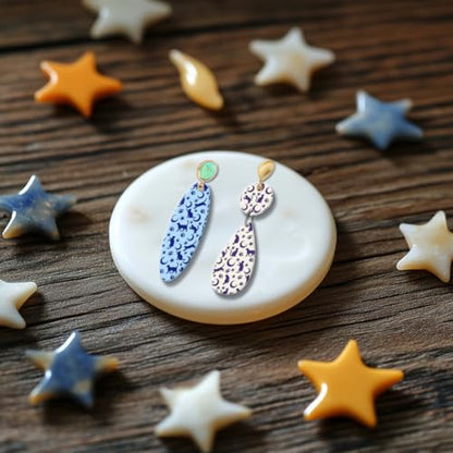 Cat Polymer Clay Texture Sheets Moon Stars Texture Stamp Sheets Silicone Texture Stamp Clay Texture Mat Texture Sheets for Polymer Clay Jewelry and Clay Earrings Tools