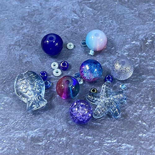 Assorted Glass Resin Beads Multi Size Colors Smooth Cracked Gravel Millet Spacer Beads for Bracelets Necklace Earring DIY Jewelry Making Craft