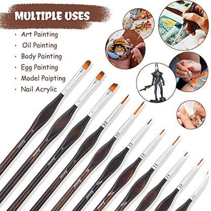 Miniature Paint Brushes (11 Count)