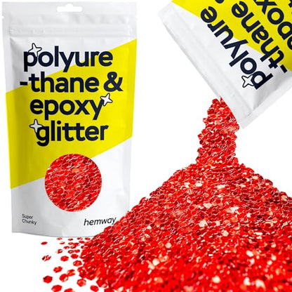 Resin Glitter Red 100g Super Chunky Polyurethane & Epoxy Glitter (3.5 Ounce)