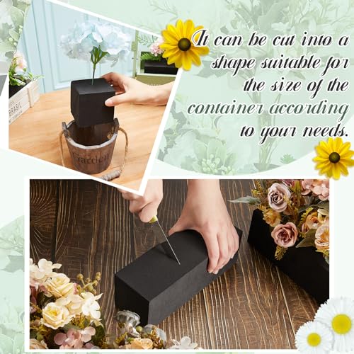 16 Pcs Reusable Floral Foam Blocks Water Weather Resistant Dry Floral Foam for Artificial Flower Arrangements Outdoor Flower Boxes Outside Hanging Planters Wedding Home Decor