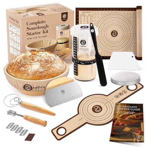 Sourdough Starter Kit with Banneton Bread Proofing Basket