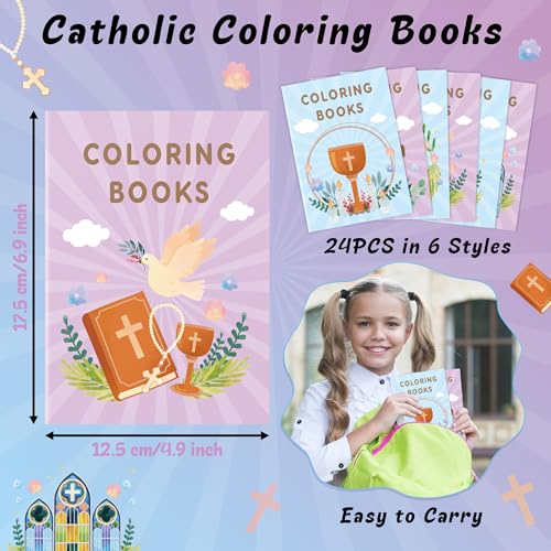 Catholic Coloring Books for Kids (24 Count)