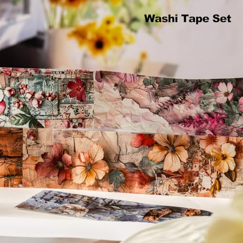 Vintage Floral Washi Tape Set (7 Count)